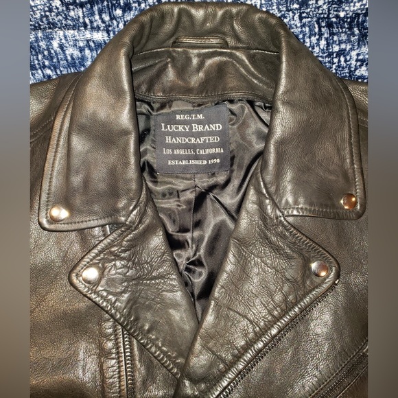 Lucky Brand Genuine Vintage Leather Jacket - Men’s XL - Picture 3 of 3